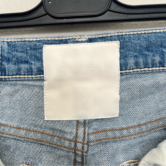 Mother Superior The Rambler Ankle Jeans - Distressed Medium Blue Wash - Size 26 - Picture 8 of 14